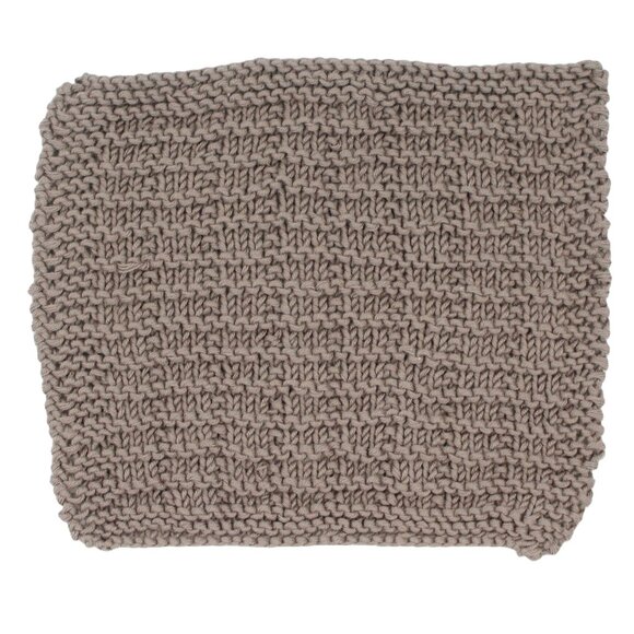 Handmade Hand Knit Gray Cotton Dishcloth Set (Wishes, Harvest, Log Cabin) - Picture 2 of 4